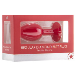 Ouch! Plug diamond Regular – 6.5 x 2.8 cm Rouge